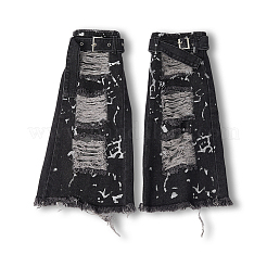 Denim Fabric Ripped Leg Sleeves&nbsp;AJEW-WH20060-26