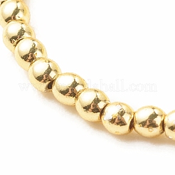 Natural Lemon Jade Column Beaded Finger Ring with Synthetic Hematite&nbsp;RJEW-JR00460-03