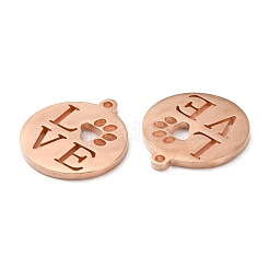 304 Stainless Steel Pendants&nbsp;X-STAS-F231-038RG-A