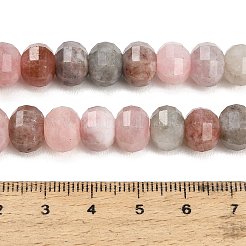 染め加工天然石ホワイトジェイドビーズ連売り  カボチャ  多面カット  ピンク  9.5~10x7~8mm  穴：1.2mm  約51個/連  14.76''（37.5センチメートル）&nbsp;GG-CBA9106-01D
