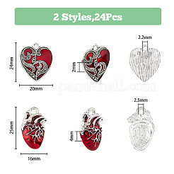 24Pcs 2 Style Alloy Enamel Pendants&nbsp;FIND-DC0004-54