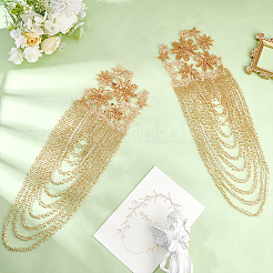 1 Pair Embroidery Plastic Sequin Epaulettes&nbsp;DIY-FG0009-99B