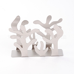 304ステンレススチールナプキンホルダー  形のツリー  ステンレス鋼色  12x3.1x8.75cm&nbsp;DJEW-WH0033-49