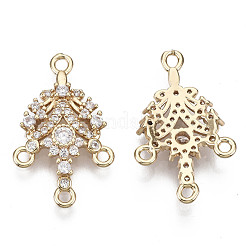 Brass Micro Pave Cubic Zirconia Chandelier Component Links&nbsp;KK-R111-043
