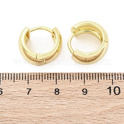 真鍮製フープピアス  ラックめっき  長持ちメッキ  鉛フリー＆カドミウムフリー  18KGP本金メッキ  14x8.5mm&nbsp;EJEW-Q015-21C-G