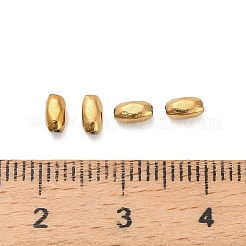 304ステンレススチールビーズ  ライス  イオンプレーティング（ip）  18KGP本金メッキ  5x2.5mm  穴：1mm&nbsp;STAS-D204-50G