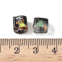 Baking Paint Handmade Gold Sand Lampwork Beads&nbsp;LAMP-P072-01A-02