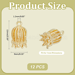 12Pcs Brass Connector Rhinestone Settings&nbsp;KK-PH0010-47