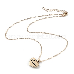 Golden Plated Heart with Constellation/Zodiac Sign Alloy Enamel Pendant Necklaces&nbsp;NJEW-H214-A07-G