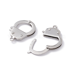変色しにくい304ステンレススチール製手錠留め具  ステンレス鋼色  25x18x3mm  穴：2mm&nbsp;X-STAS-D009-02