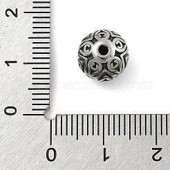 316サージカルステンレスビーズ  ラウンド  アンティークシルバー  10mm  穴：1.8mm&nbsp;STAS-S173-05AS