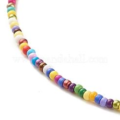 Glass Seed Beaded Necklace&nbsp;X-NJEW-JN03825-01