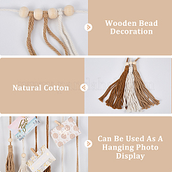 Bohemian Hand-woven Cotton Rope Tassel with Wood Beads Wall Hanging Ornaments&nbsp;FIND-WH20019-136A-03