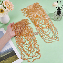 2Pcs Polyester Fringe Shoulder Applique&nbsp;DIY-ME0003-80C