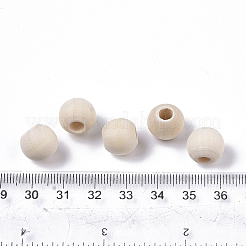 Unfinished Natural Wood European Beads&nbsp;WOOD-Q041-04E