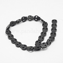 スカル合成ターコイズビーズ連売り  染め  ブラック  28x25x4mm  穴：1mm  約14個/連  15.7インチ&nbsp;TURQ-I023-28x25mm-11