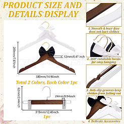 2Pcs Wood Wedding Hanger&nbsp;AJEW-GA0010-43