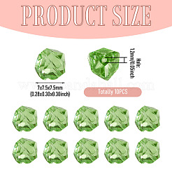10Pcs Glass Imitation Austrian Crystal Beads&nbsp;GLAA-TADJ0001-11E