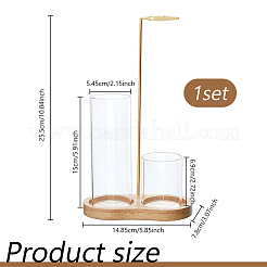 8-shaped Glass Incense Holder for Sticks&nbsp;AJEW-WH0816-421