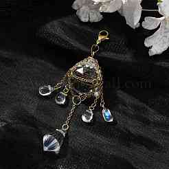Glass Pendant Decorations&nbsp;HJEW-JM01579-01