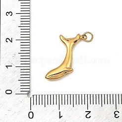 304ステンレスペンダント  カドミウムフリー＆鉛フリー  イルカ  16x14x3.5mm  穴：2.8mm&nbsp;LS-STAS-I356-03G-06