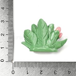 オペーク樹脂カボション  草が生い茂る  ダークシーグリーン  25.5x33x15mm&nbsp;CRES-E003-09
