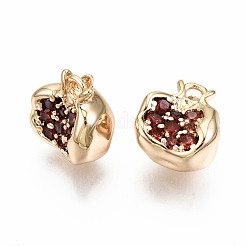 Brass Micro Pave Chocolate Cubic Zirconia Charms&nbsp;KK-S360-047-NF