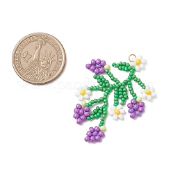 Seed Glass Beaded Big Pendants&nbsp;PALLOY-MZ00877-03