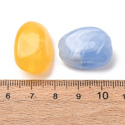 ツートンカラーの天然石風アクリルビーズ  ナゲット  ミックスカラー  23x19x16mm  穴：2.5mm  約145個/500g&nbsp;AC-CBA7B05-09