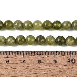 天然石クォーツビーズ連売り  染め  スムーズなラウンド  模造ペリドット  オリーブドラブ  6~6.5mm  穴：1~1.2mm  約61~65個/連  14.76~15.16インチ（37.5~38.5cm）&nbsp;G-N363-6mm-02