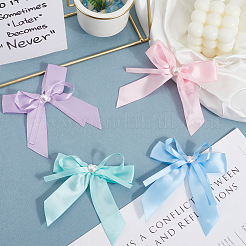 40Pcs 4 Colors Bowknot Polyester Ornament Accessories&nbsp;DIY-SP0004-80