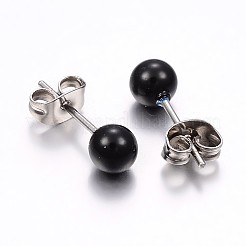 304 Stainless Steel Spray Painted Stud Earrings&nbsp;EJEW-H353-07-G