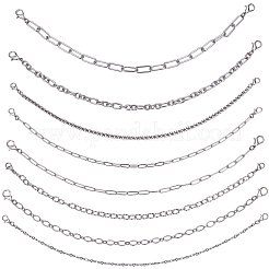 8個 8スタイル 304ステンレススチール 野球帽チェーン  ステンレス鋼色  280~290mm  1個/スタイル&nbsp;HJEW-SC0002-49
