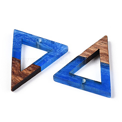 Transparent Resin & Walnut Wood Pendants&nbsp;RESI-ZX017-32