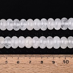 天然石クオーツクリスタルビーズ連売り  ロッククリスタルの滑らかなロンデルビーズ  10~10.5x5.5~6mm  穴：0.7~1.2mm  約61~69個/連  14.37~15.55インチ（36.5~39.5cm）&nbsp;G-Q613-01A