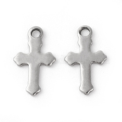 Tarnish Resistant 304 Stainless Steel Tiny Cross Charms&nbsp;STAS-F192-080P
