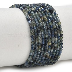天然カヤナイト/シアナイト/ジステンビーズ連売り  ラウンド  多面カット  2~2.3mm  穴：0.5mm  約187個/連  15.35''（39センチメートル）&nbsp;GG-CBA5A1A-A04-02