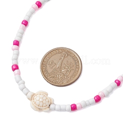 2Pcs Summer Beach Glass Seed Beaded Necklaces&nbsp;NJEW-JN05019