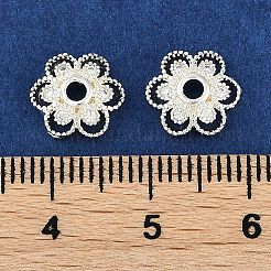 Brass Micro Pave Clear Cubic Zirconia Bead Caps&nbsp;KK-I719-13A-S