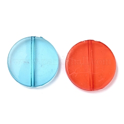 Flat Round Transparent Acrylic Beads&nbsp;X-MACR-R546-26