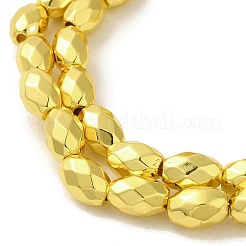 Electroplated Strong Magnetic Synthetic Hematite Beads Strands&nbsp;G-P518-03B