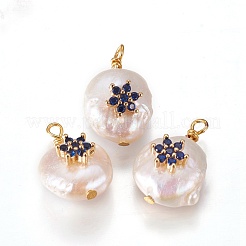 Natural Cultured Freshwater Pearl Pendants&nbsp;PEAR-I005-10