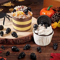 ハロウィンプラスチックスカルフィギュア150個、3スタイル  お化け屋敷パーティーの装飾用  ブラック  15~25x9~14.5x10.5~17.5mm  50個/スタイル&nbsp;KY-AR0001-27