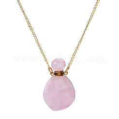 Faceted Natural Gemstone Openable Perfume Bottle Pendants&nbsp;G-CJ0001-36A