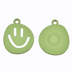Spray Painted Alloy Pendants&nbsp;ENAM-S127-025B-RS