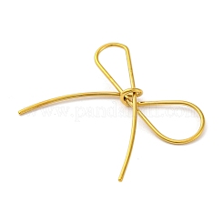 304ステンレススチールコネクタチャームリンク  蝶結び  ゴールドカラー  29.5x33.5x1mm  穴：14x6.5mm&nbsp;STAS-U018-04G-01