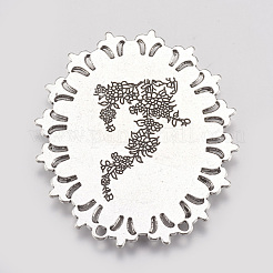 Tibetan Style Cabochon Settings  for Cabochon & Rhinestone&nbsp;TIBEP-554-AS-LF