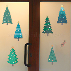 PVC クリスマス装飾壁ステッカー  装飾的な壁のステッカー  カラフル  211x273x1mm&nbsp;DIY-WH0430-838