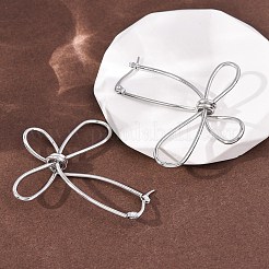 Hollow Flower 201 Stainless Steel Hoop Earrings&nbsp;EJEW-P337-01P