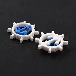 オペーク樹脂カボション  海のテーマ  アンカー＆舵  ホワイト  29x6.7mm&nbsp;RESI-C010-04